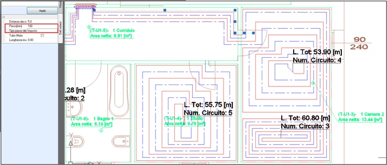 Foto: Schema Distribuzione Pannelli Radianti di PSA